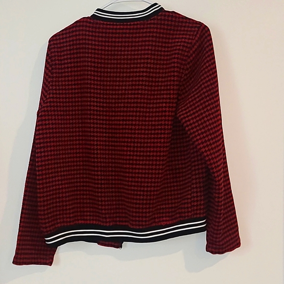 Red & Black Herringbone Bomber, All About You - Picture 3 of 5